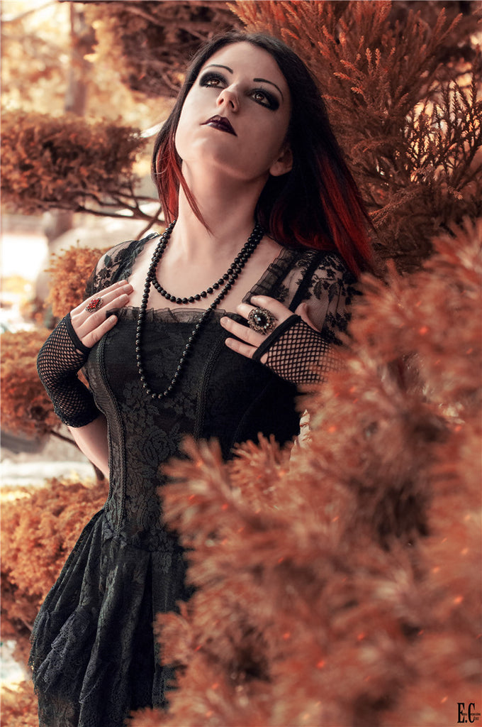 New gothlolibeauty photo of DW129 gothic lace tail dress by Anomal,click to see more