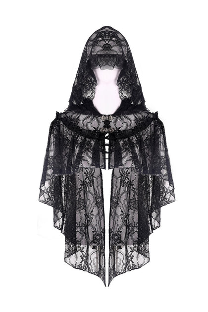 gothic black lace velvet cape and bolero