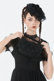 Black Lace Bow Mini Handbag ABG016 - Gothlolibeauty