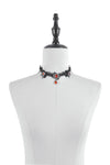 Fallen Prayer｜Gothic Red Gem Cross Lace Choker ACK153