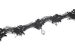Fallen Prayer｜Gothic Red Gem Cross Lace Choker ACK153