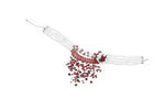 Gothic Blood Red Pearl Floral Necklace ACK159