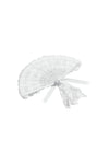 Elegant White Gothic Rose Lace Fan｜Non-foldable AFN004
