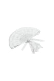 Elegant White Gothic Rose Lace Fan｜Non-foldable AFN004