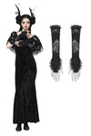 Gothic Romantic Lace Embroidered Gloves AGL026