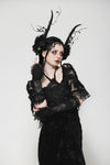 Gothic Romantic Lace Embroidered Gloves AGL026