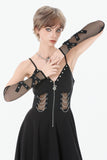 Punk Mesh Hollow Chain Decor Gloves AGL028 - Gothlolibeauty