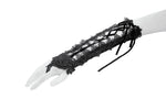 Black Gothic Lace Long Gloves with Ribbon Ties AGL029