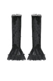 Gothic Velvet Lace Embroidered Gloves AGL030 - Gothlolibeauty