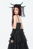 Gothic Velvet Lace Embroidered Gloves AGL030 - Gothlolibeauty