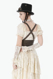 Steampunk Lace Layered Ribbon Gloves AGL031 - Gothlolibeauty