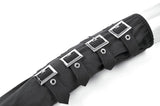 Goth Punk Matte Black Multi-Buckle Eyelet Strap Elasticated Gloves AGL032