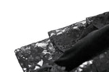Gothic Vintage 3D Black Rose Lace and Velvet Patchwork Ring-Loop Arm Sleeves AGL036