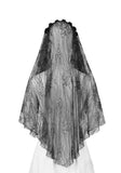 Gothic Dark-Wear Veil with Exotic Beaded Fringe AHW028