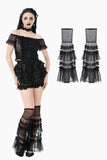 Chic Multi-Layered Mesh Knee-High Socks with Ruching ALW003