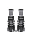 Chic Multi-Layered Mesh Knee-High Socks with Ruching ALW003