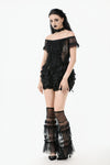 Chic Multi-Layered Mesh Knee-High Socks with Ruching ALW003