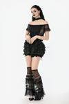 Chic Multi-Layered Mesh Knee-High Socks with Ruching ALW003