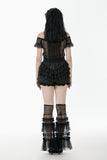 Chic Multi-Layered Mesh Knee-High Socks with Ruching ALW003