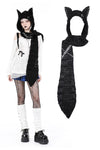 Gothic witch cat scarf ASF025
