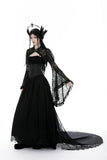 Gothic cape with big lace sleeves BW040-1