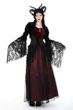 Gothic patterned velvet lace flared sleeves shrug BW119