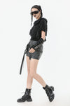 Punk Assassin Draped Hooded Capelet BW163