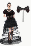 Gothic Black-red Thorn Rose Princess Capelet BW165