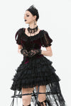 Gothic Black-red Thorn Rose Princess Capelet BW165