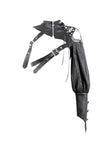 Asymmetric Punk Leather Shoulder Cape｜Zipper Collar & Strap-Laced Sleeve BW166