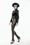 Asymmetric Punk Leather Shoulder Cape｜Zipper Collar & Strap-Laced Sleeve BW166