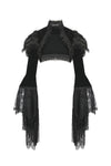 Noble Gothic Velvet Raven Cape BW168
