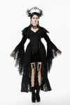 Noble Gothic Velvet Raven Cape BW168