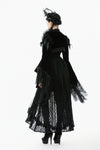 Noble Gothic Velvet Raven Cape BW168