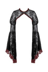 Gothic Black Red Baroque Lace Cardigan BW169