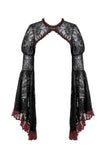Gothic Black Red Baroque Lace Cardigan BW169