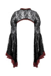 Gothic Black Red Baroque Lace Cardigan BW169