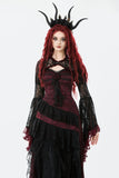 Gothic Black Red Baroque Lace Cardigan BW169