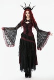 Gothic Black Red Baroque Lace Cardigan BW169