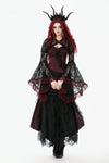 Gothic Black Red Baroque Lace Cardigan BW169