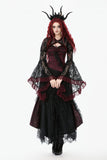 Gothic Black Red Baroque Lace Cardigan BW169