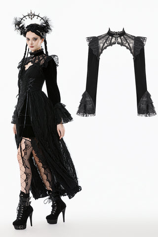 Velvet & Lace Hollow Shoulder Cape BW170