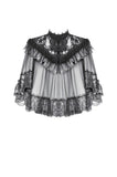 Gothic Lace Mesh Patchwork Sleeveless Cape BW173 - Gothlolibeauty