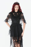 Gothic Lace Mesh Patchwork Sleeveless Cape BW173 - Gothlolibeauty