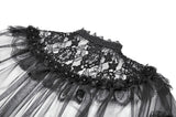 Gothic Lace Mesh Patchwork Sleeveless Cape BW173 - Gothlolibeauty