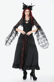 Gothic 3D Lace Bell Sleeve Cape BW176 - Gothlolibeauty