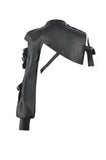 Fallen Stigmata Gothic Punk Cross Zipper One-Sleeve Leather Harness Top BW178