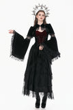 Gothic Court Style Velvet Shrug Lace-Spliced Flare Sleeve Bolero BW179