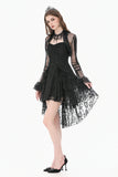 Gothic Romantic Mesh Bolero with Ruffled High Neck and Bell Sleeves BW180