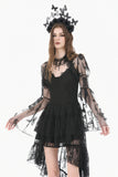 Gothic  Ruffled Butterfly Embroidery Sheer Lace Bolero BW181